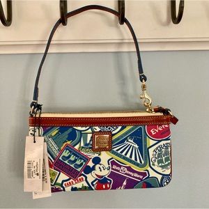 NWT Disney Stickers Collage Dooney & Bourke Wristlet